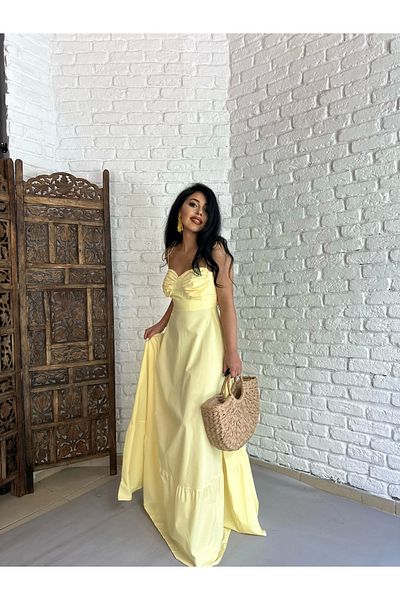 moneta boutique Rochie de damă cu bretele lungi din poplin