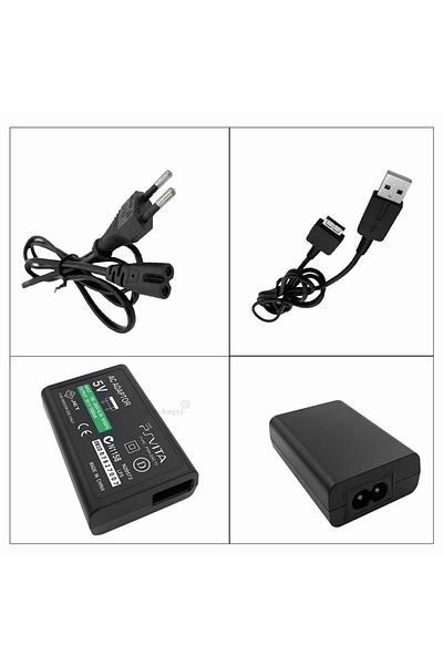Generic Replacement Wall Charger AC Adaptor With USB Data Charging Cable For PSVITA