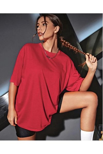 Kuraff Giyim Crew Neck Cotton Oversize Boyfriend