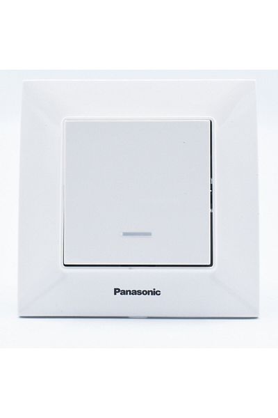 PANASONIC Iluminated switch 10A, IP20, White, Panasonic Arkedia Slim