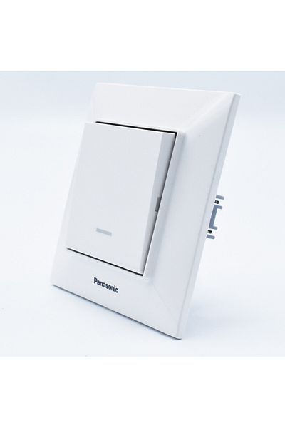 PANASONIC Iluminated switch 10A, IP20, White, Panasonic Arkedia Slim