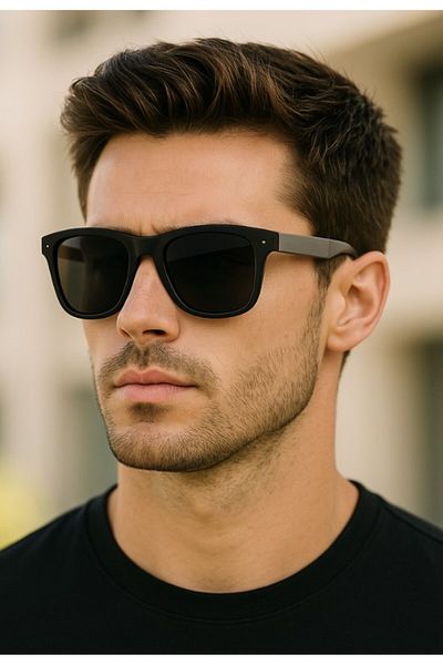 BiTon Toptan Johnny Sunglasses Uv 400 Protection Red Double Pin Detail Glasses