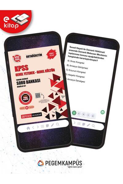 Pegem Akademi Yayıncılık 2026 KPSS Ortaöğretim Genel Yetenek Genel Kültür Tamamı Çözümlü E-Soru Bankası Seti
