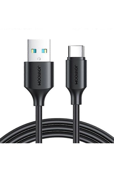 REDz Accessories Cablu USB la tip C de 2 m, compatibil cu iPhone 15/16 și Android, Joyroom S-A9, transfer de date, negru