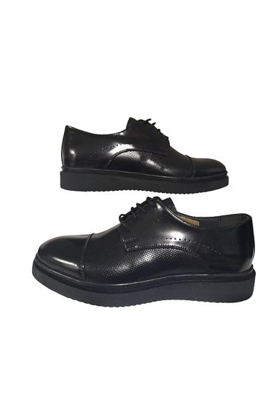 SEYFİ Seyfi Dikyol 100% Leather Black Men's Classic, Stylish Groom Shoes, Lace-Up Leather Men's Shoes