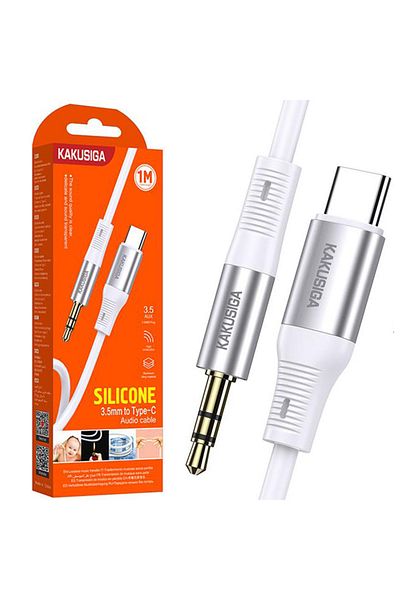 REDz Accessories KSC-891 Audio Cable, Type-C to 3.5mm Jack, Length 1M, Silicone, White