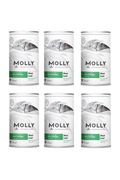 Molly Steril Tavuklu Pate Ezme Kısır Kedi Konservesi 395 Gr. X 6 Adet
