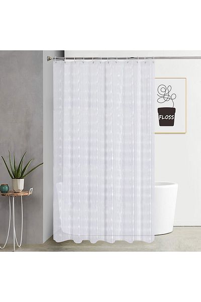 OEM Perdea de dus semitransparenta din PEVA, dimensiune 180 x 180 cm