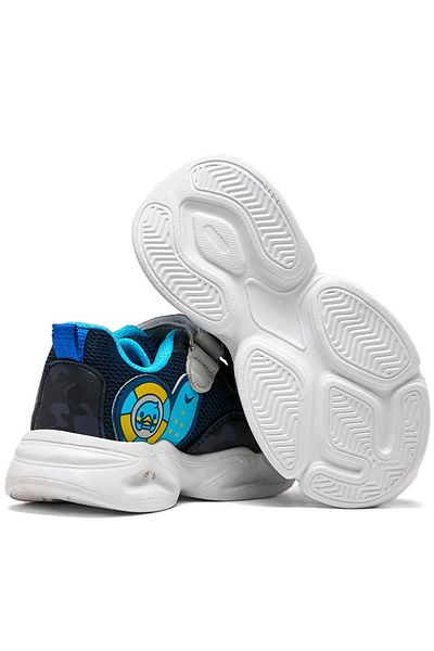Elit 441 Navy Blue Lighted Velcro Baby Boy Shoes