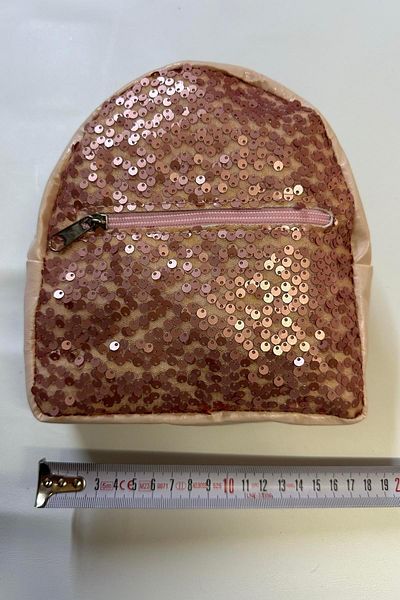 Hobigram Powder Cream Mixed Color Large Sequin Girls' Backpack Children's Accessory Bag Sequin Bag