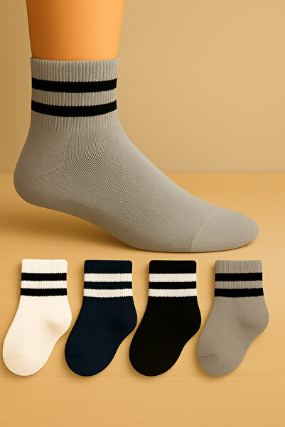 tibo 4 чифта безшевни детски тенис чорапи с обръч за нос