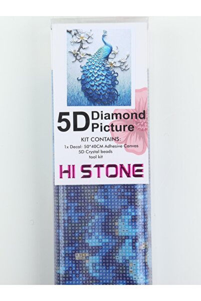 histone طقم تطريز بالخرز 40 × 50 طاووس وديزني