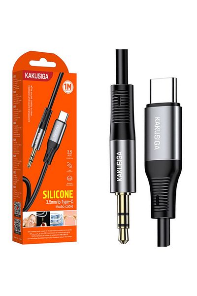 REDz Accessories KSC-891 Audio Cable, Type-C to 3.5mm Jack, Length 1M, Silicone, Black