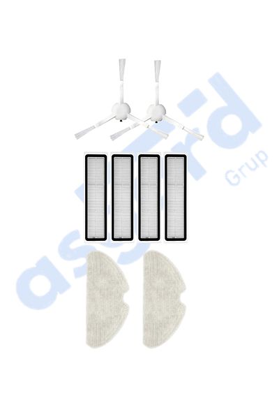Asgard Grup Dreame D10S, D10S Pro, D9 Max Gen2 Compatible 2 Side Brushes 4 Filters 2 Mops