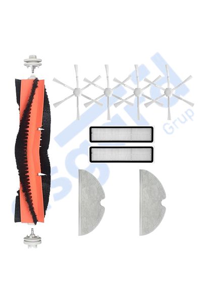 Asgard Grup Dreame D9,D9 Max,L10 Pro,D9 Pro Compatible 1 Main Brush 4 Side Brushes 2 Filters 2 Mops