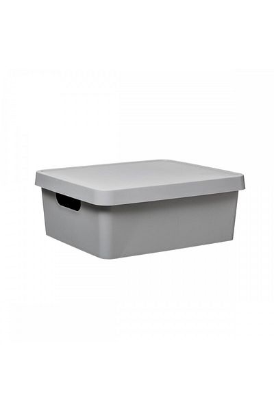 5 five simply smart Box with lid Boty, plastic, 11 liters, L. 28.2 x D. 37.2 x H. 13.7 cm