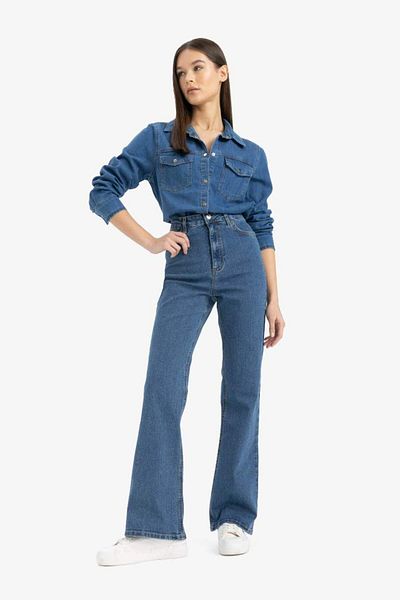 DeFacto Cămașă de jeans slim fit sezon nou