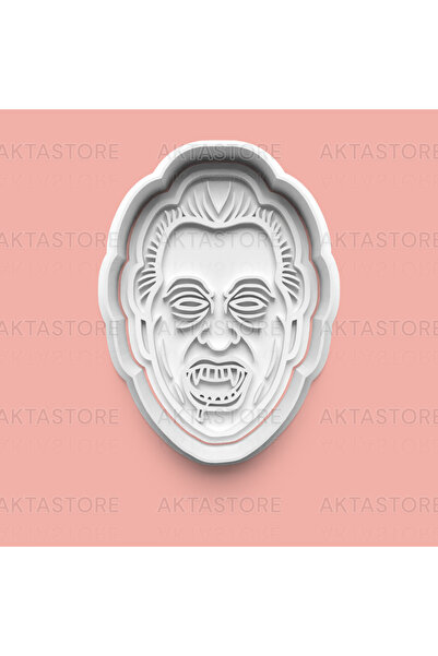 AKTASTORE قالب بسكويت على شكل وجه مخيف وقالب عجينة السكر 0056
