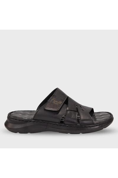 Forelli BERKE-G Erkek Deri Terlik Siyah