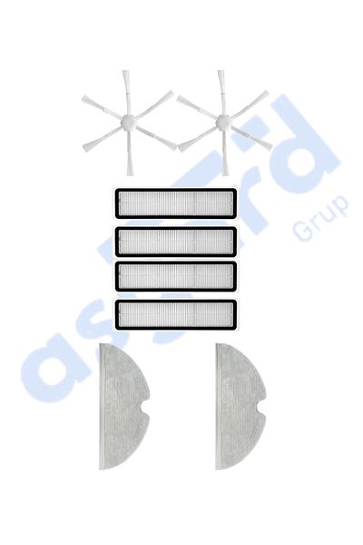 Asgard Grup Dreame D9,D9 Max,L10 Pro,D9 Pro Compatible 2 Side Brushes 4 Filters 2 Mops