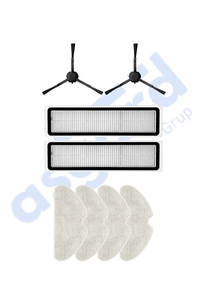 Asgard Grup Dreame D10S, D10S Pro, D9 Max Gen2 Compatible 2 Side Brushes 2 Filters 4 Mops