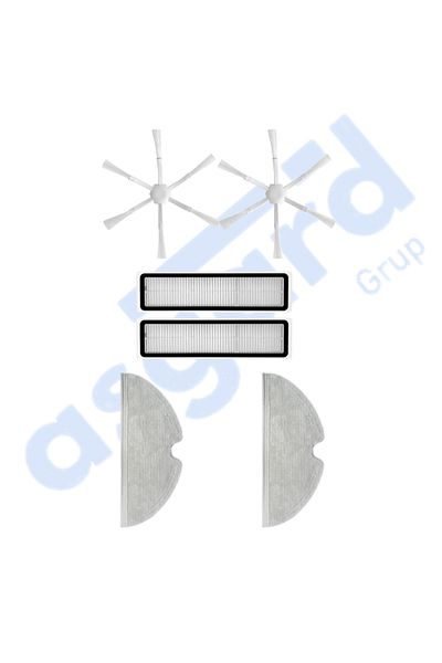 Asgard Grup Dreame D9,D9 Max,L10 Pro,D9 Pro Compatible 2 Side Brushes 2 Filters 2 Mops