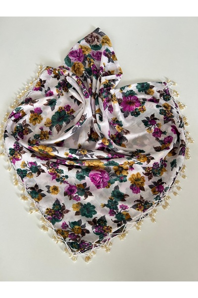 Sümeyye çeyiz El işi El emeği kenarı boncuklu yazma tülbent yemeni çeyizlik 1...