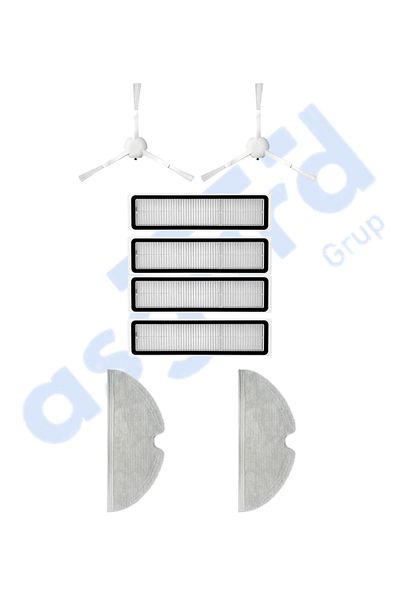 Asgard Grup Dreame D9,D9 Max,L10 Pro,D9 Pro Compatible 2 Side Brushes 4 Filters 2 Mops