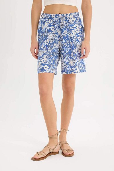 DeFacto High Waist Wide Leg Viscose Shorts L7411Az25Hs