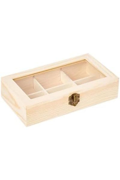 NEXIFY Tea Bag Organizer Storage Box Tea Storage Chest Case Wooden Tea Bag Sorter Jew
