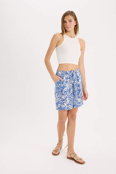 DeFacto High Waist Wide Leg Viscose Shorts L7411Az25Hs