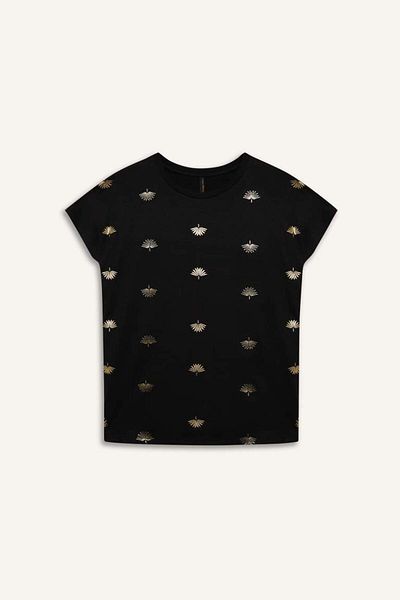 DeFacto New Season Regular Fit Crew Neck Patterned Short Sleeve T-Shirt