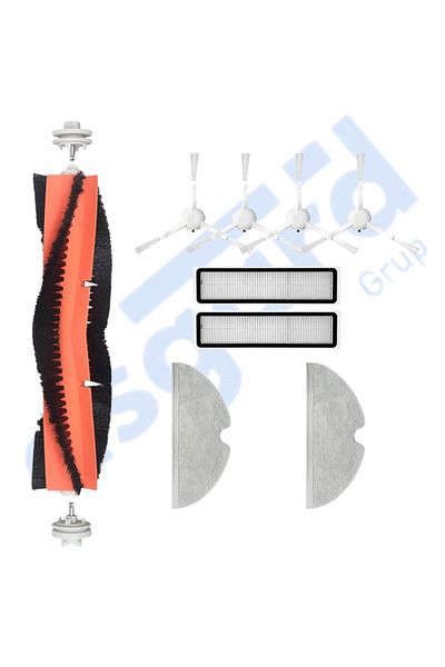 Asgard Grup Dreame D9,D9 Max,L10 Pro,D9 Pro Compatible 1 Main Brush 4 Side Brushes 2 Filters 2 Mops