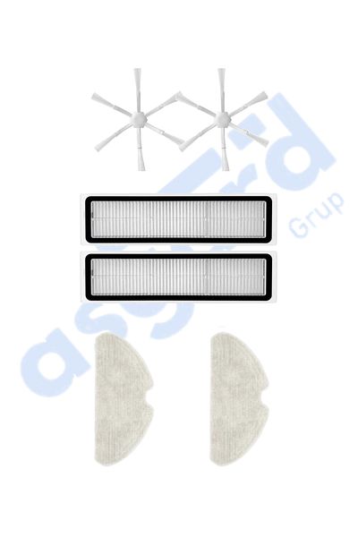Asgard Grup Dreame D10S, D10S Pro, D9 Max Gen2 Compatible 2 Side Brushes 2 Filters 2 Mops