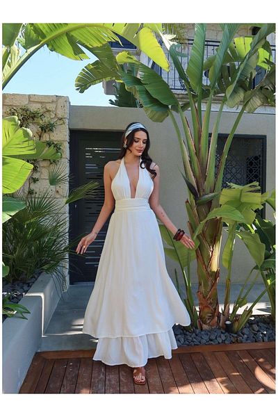 Lady Pixie Halter Maxi Dress