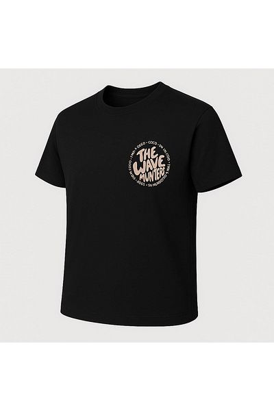 trender Wave Printed Black Men's T-Shirt Tr-01