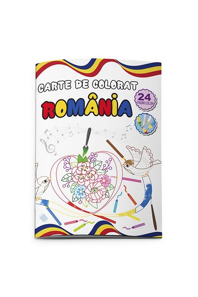 Libra Carte de colorat A4 24 pagini, Romania - contur