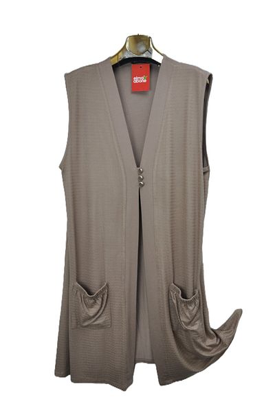 elma abone New Season Combed Cotton Three Button Long Vest