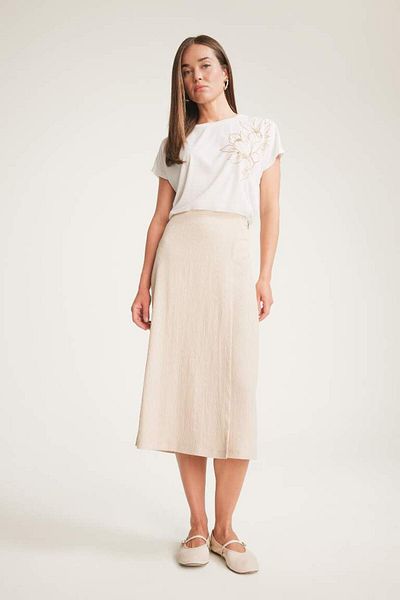 DeFacto New Season Regular Fit Basic Plain Midi Skirt