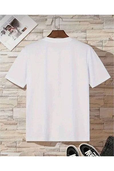 khufu Υπερμεγέθη λευκό μπλουζάκι με στάμπα AYICIK Unisex