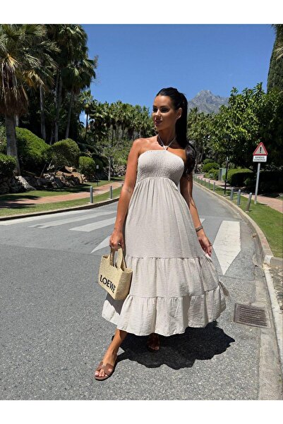 QBZ Giped Halter Strapless Dress