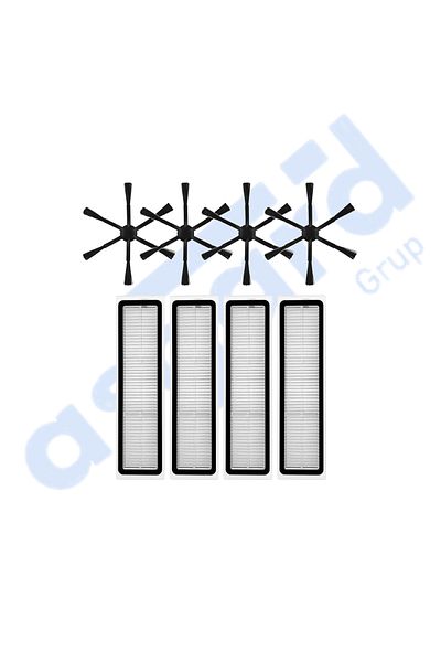 Asgard Grup Dreame D10S, D10S Pro, D9 Max Gen2 Compatible 4 Side Brushes 4 Filters