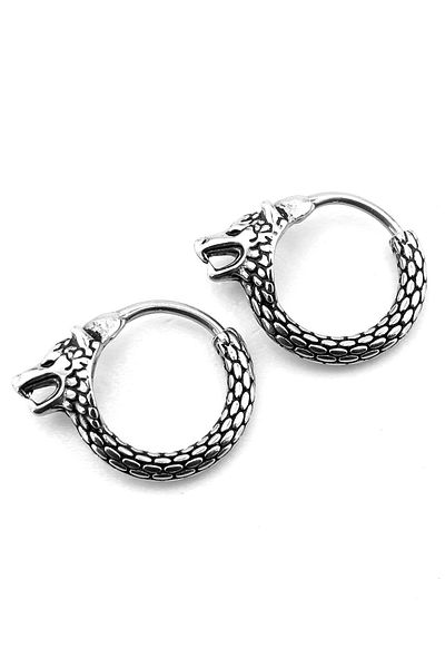 Solfera Wolf Fluff Gothic Design Stainless Steel Unisex Women Men Earrings Er195