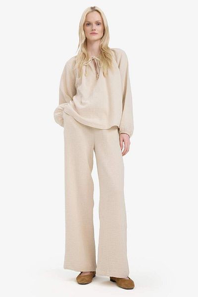 DeFacto New Season Wide Leg Muslin Fabric Palazzo Trousers Double Pockets High Waist Wide Leg