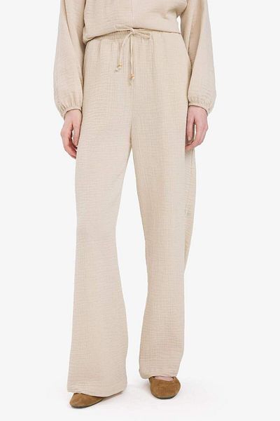 DeFacto New Season Wide Leg Muslin Fabric Palazzo Trousers Double Pockets High Waist Wide Leg