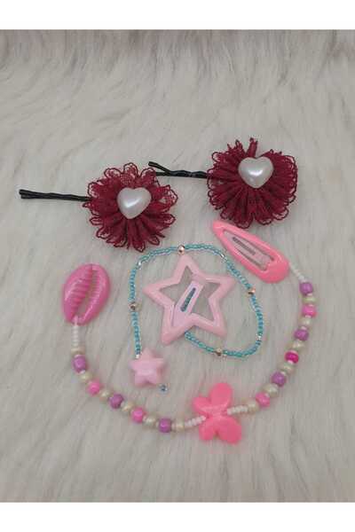 HAPPY HANDMADE 4-Piece Hairpin Set/Hair Beads/Children's Gift