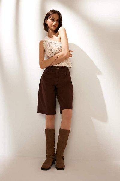 DeFacto New Season Coool Normal Waist Short Leg Gabardine Bermuda