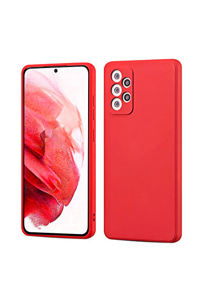 SprintMag Husa Premium pentru Samsung Galaxy A52 4G/A52 5G/A52s 5G Protectie Camere, Interior Microfibra Rosu