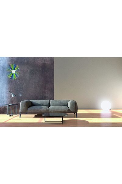TFA Analogue Wall Clock XXL, Colorful, Designer Created, Daisy Model, Multicolor, 60.3023.30
