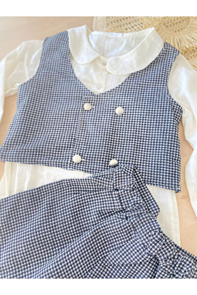 Marka Sensin Kids Girl's Plaid Special Style Design 3 Piece Set